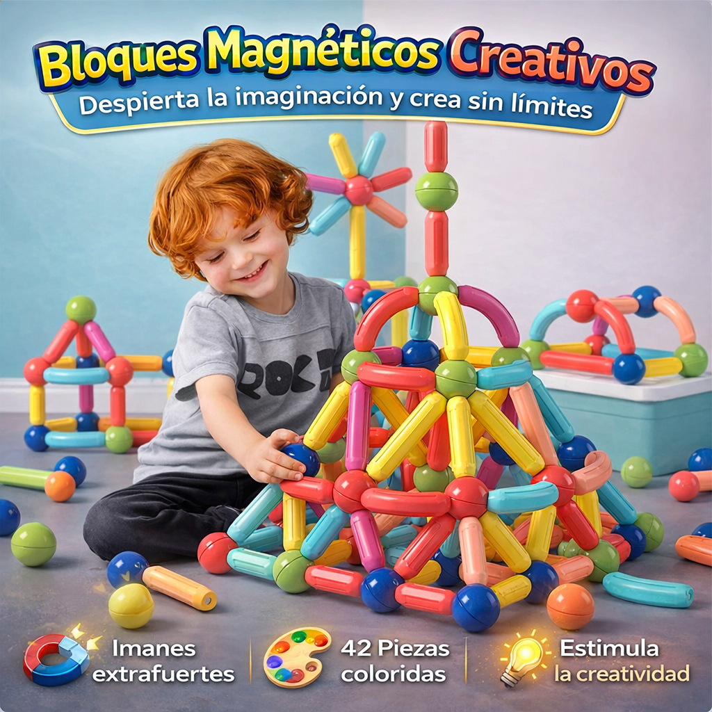 Juego de Bloques Magnéticos™ Construcciones infinitas que desarrollan la mente✨