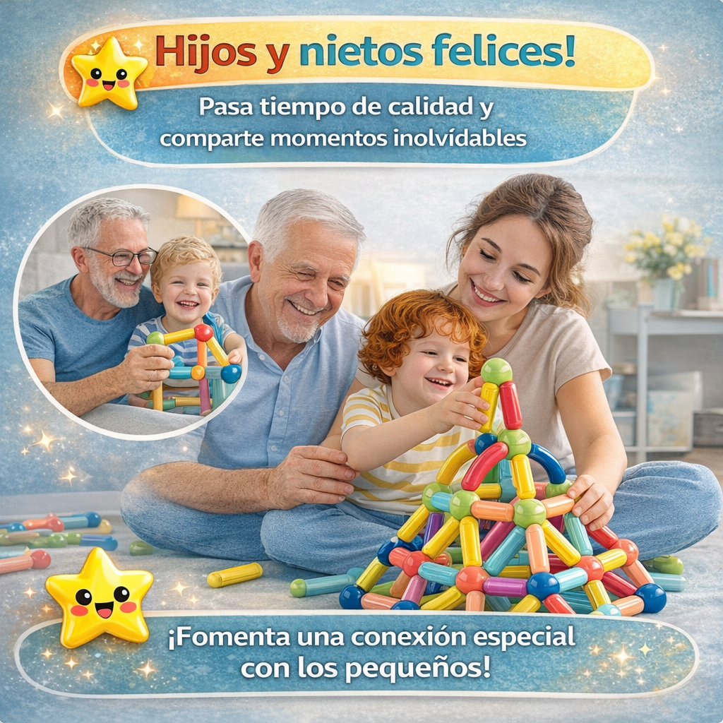 Juego de Bloques Magnéticos™ Construcciones infinitas que desarrollan la mente✨