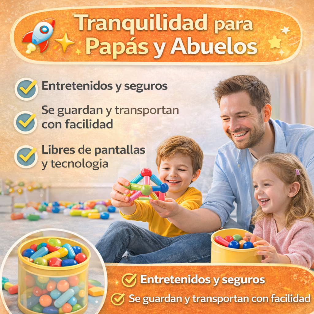 Juego de Bloques Magnéticos™ Construcciones infinitas que desarrollan la mente✨