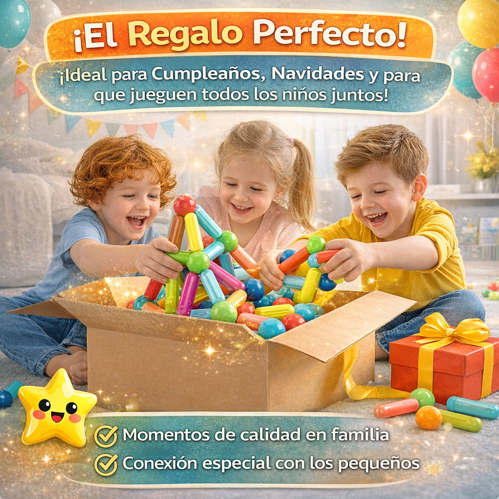 Juego de Bloques Magnéticos™ Construcciones infinitas que desarrollan la mente✨