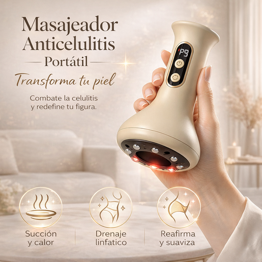 Masajeador Anticelulitis Portátil™ Piel más firme, suave y revitalizada desde casa.