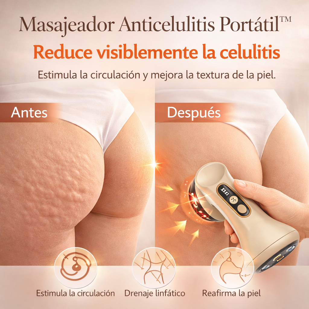 Masajeador Anticelulitis Portátil™ Piel más firme, suave y revitalizada desde casa.
