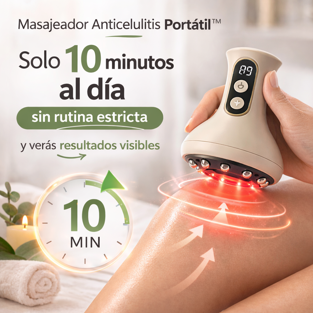 Masajeador Anticelulitis Portátil™ Piel más firme, suave y revitalizada desde casa.