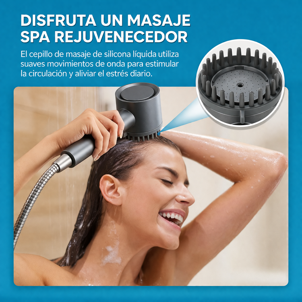 Cabezal De Ducha Con Filtro Antical y Anticloro™ Salva tu Piel, tu Pelo y tu Salud✨