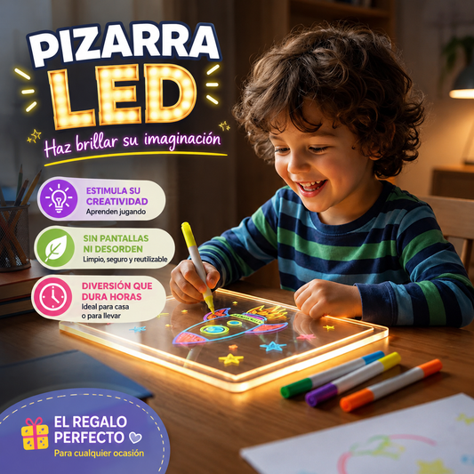 Pizarra Colores LED - Haz Brillar la Imaginación de los peques✨