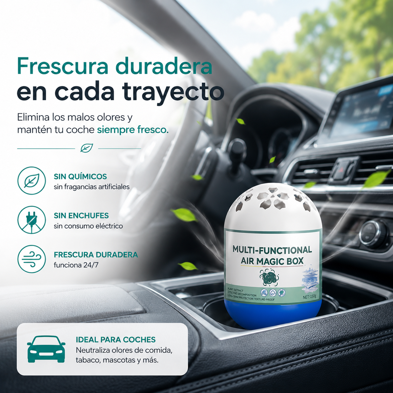 Adiós Olores™ – Frescura duradera sin enchufes ni químicos