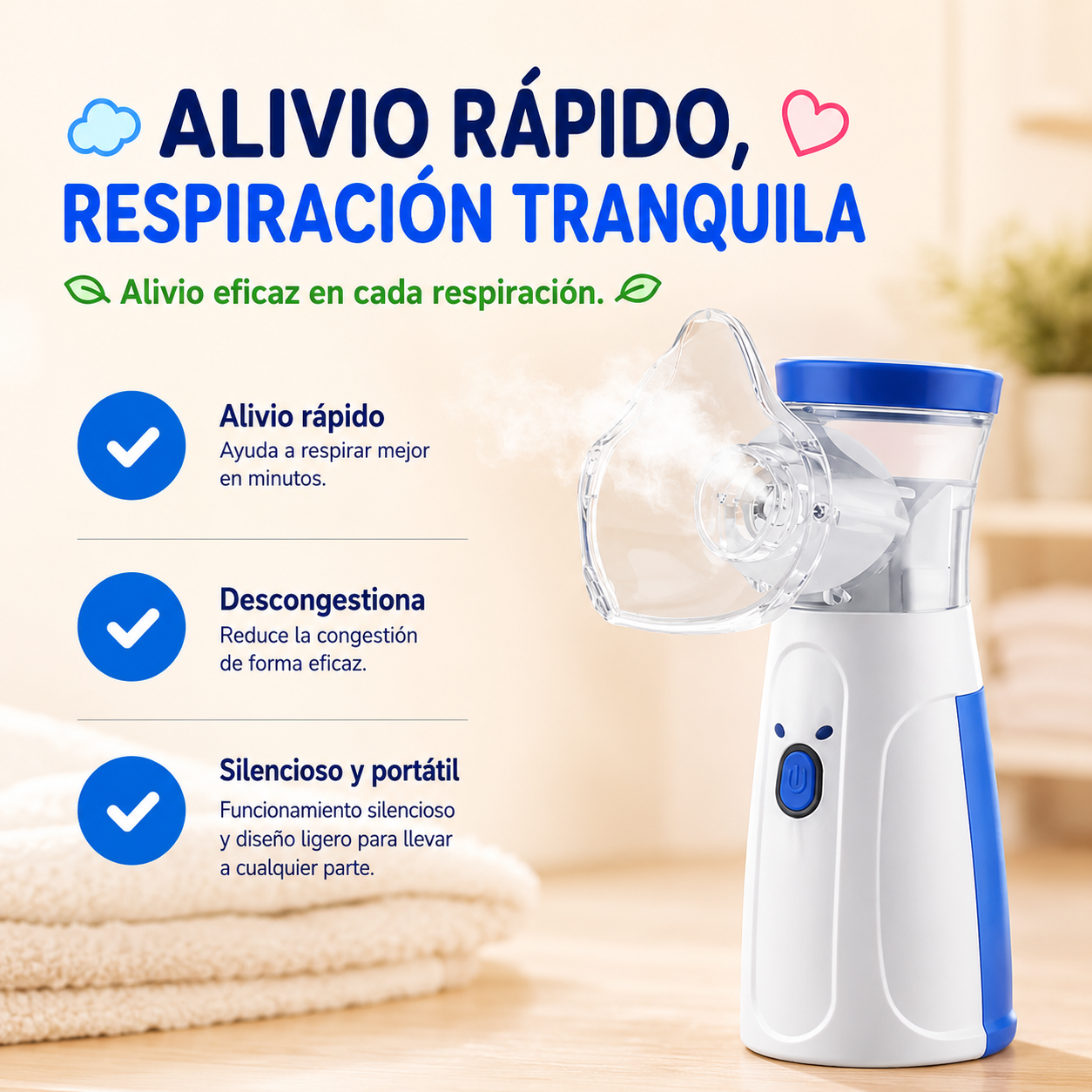 Nebulizador Portátil - Alivio Rápido Para Los Peques De La Casa🥰