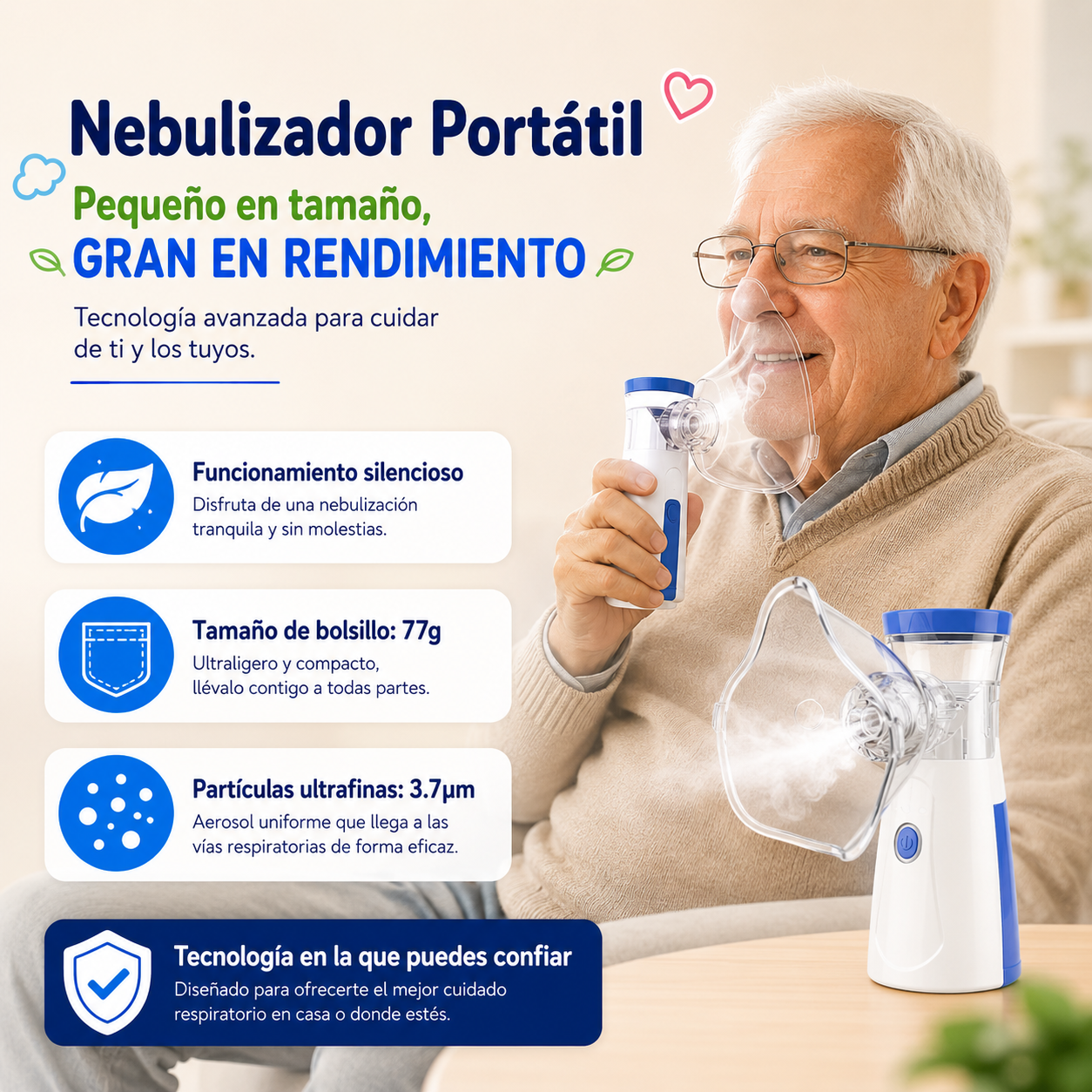 Nebulizador Portátil - Alivio Rápido Para Los Peques De La Casa🥰