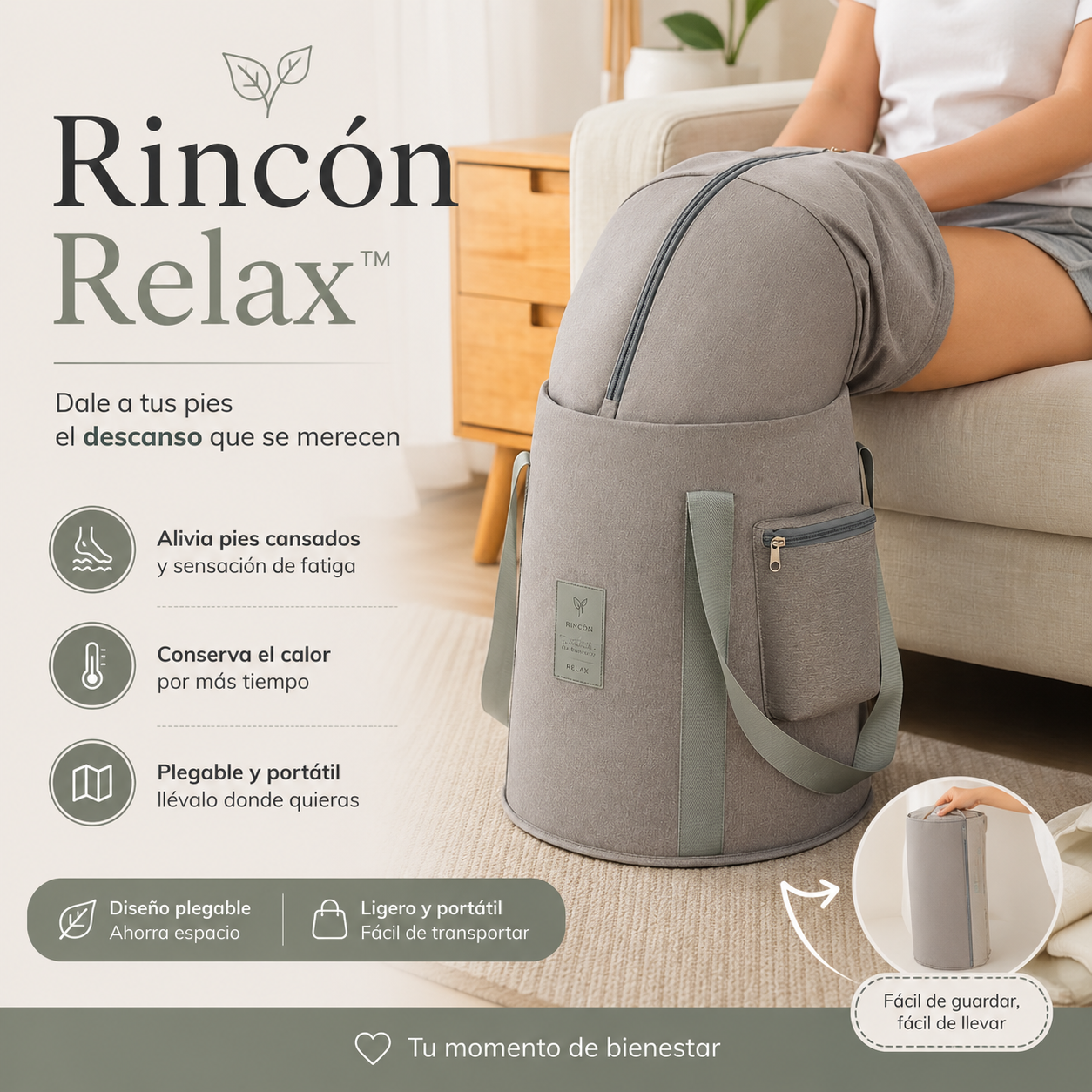 Rincón Relax™ — Dale a tus pies el descanso que se merecen