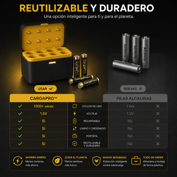 CargaPro™ - Recarga, reutiliza y ahorra cada día.