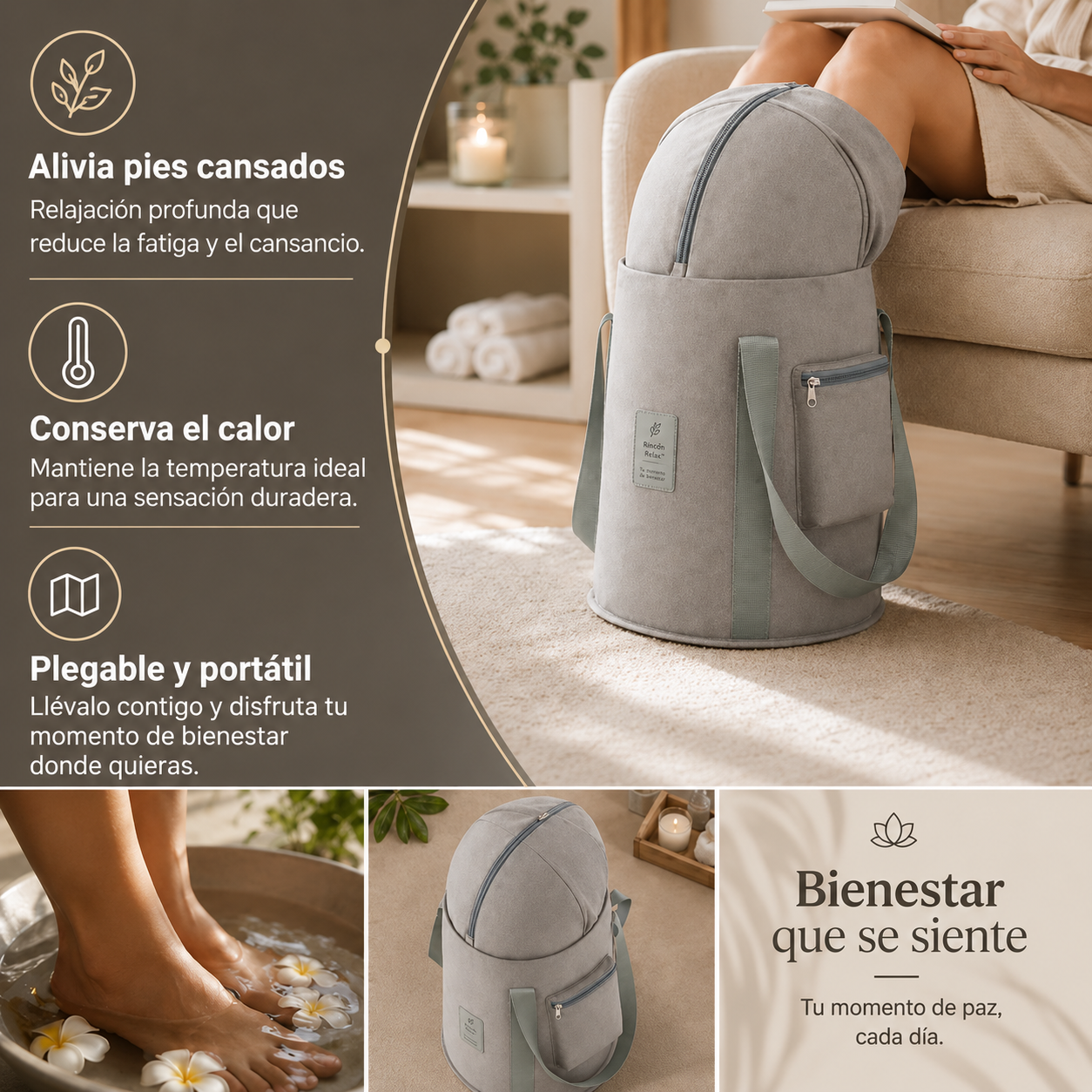Rincón Relax™ — Dale a tus pies el descanso que se merecen