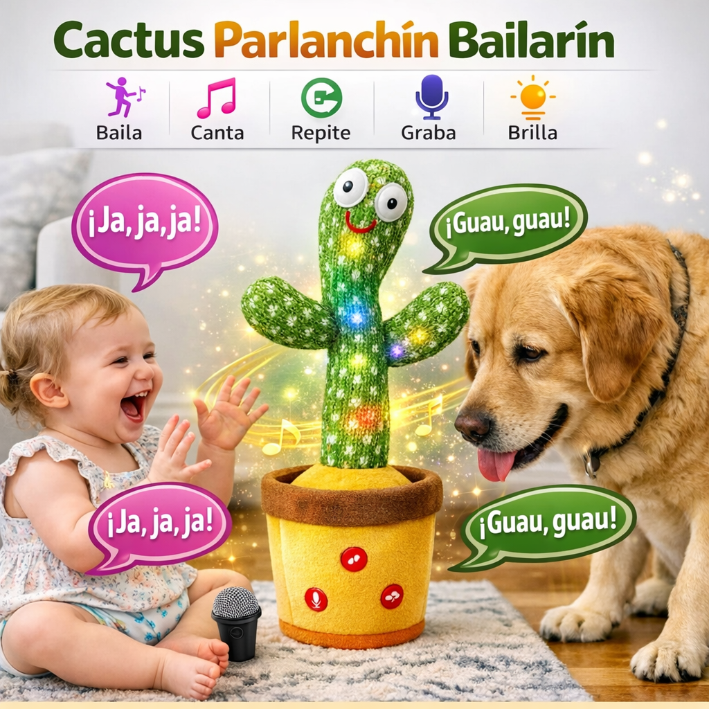 Cactus Bailarín Parlante™ Que Nunca Falte su Sonrisa💃👶
