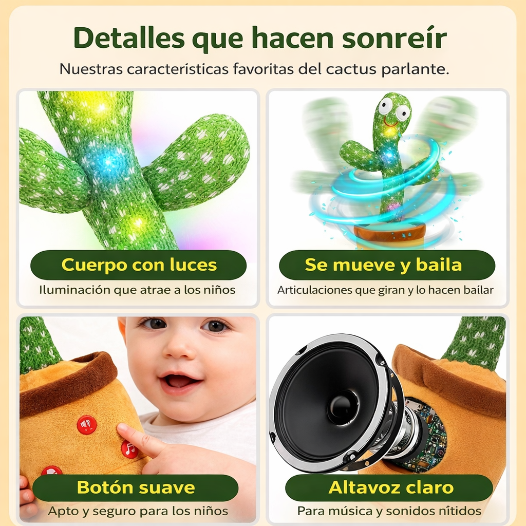 Cactus Bailarín Parlante™ Que Nunca Falte su Sonrisa💃👶