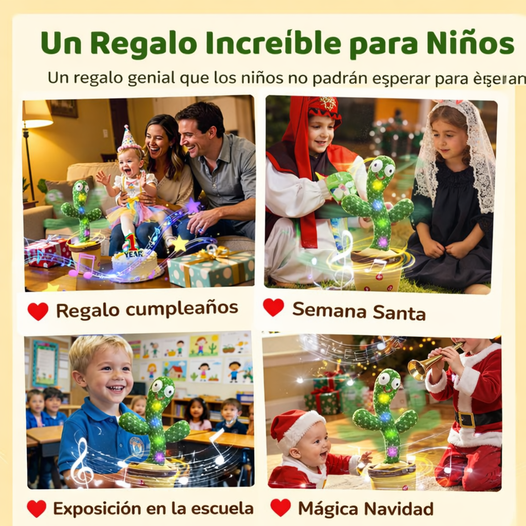 Cactus Bailarín Parlante™ Que Nunca Falte su Sonrisa💃👶
